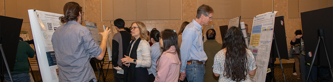 People attending a poster session