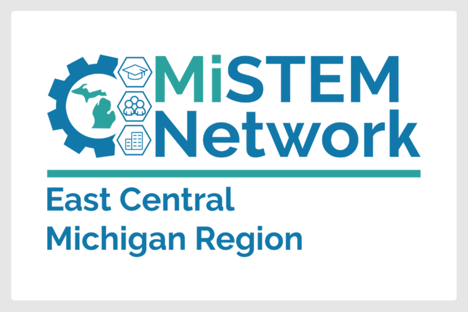 MiSTEM Network East Central Michigan Region with Border