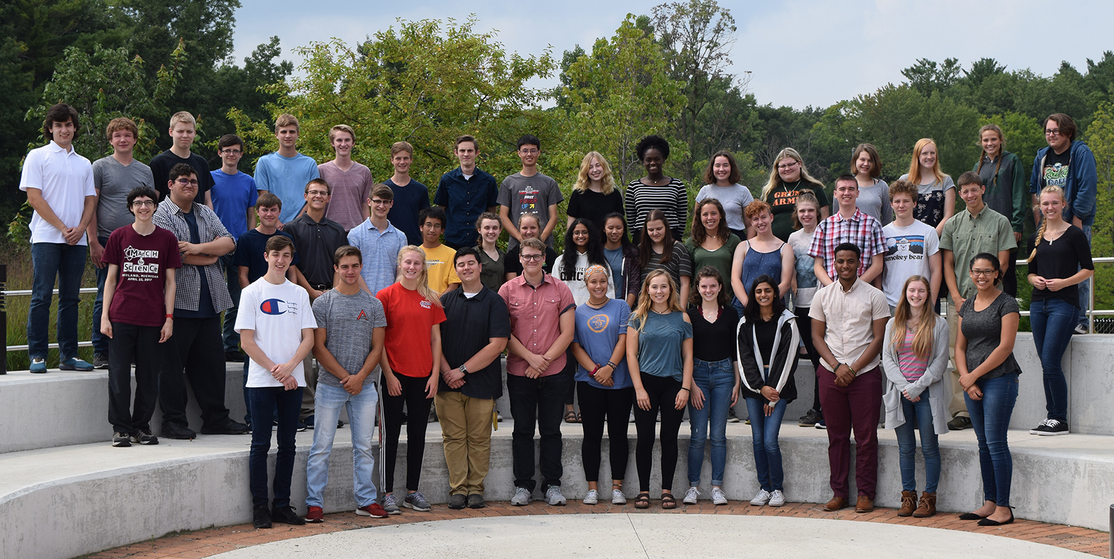 Group photo of student research interns for summer 2018