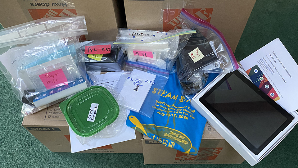 Image of Stew STEAM summer camp supply box.